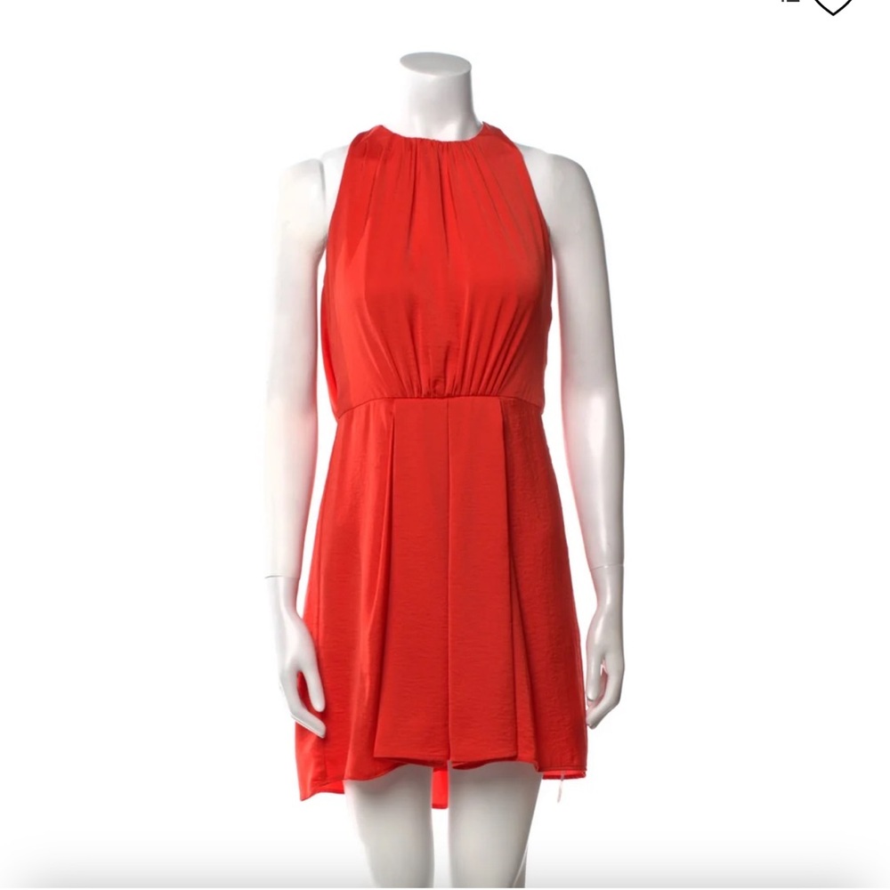Women’s orange Rebecca Taylor mini Halter Neck Dress XS
